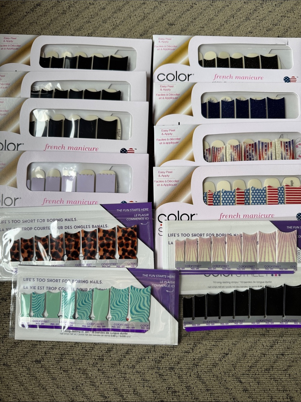 Color Street French Manicure Nail Sets - Assorted 12 set Bundle - NIP